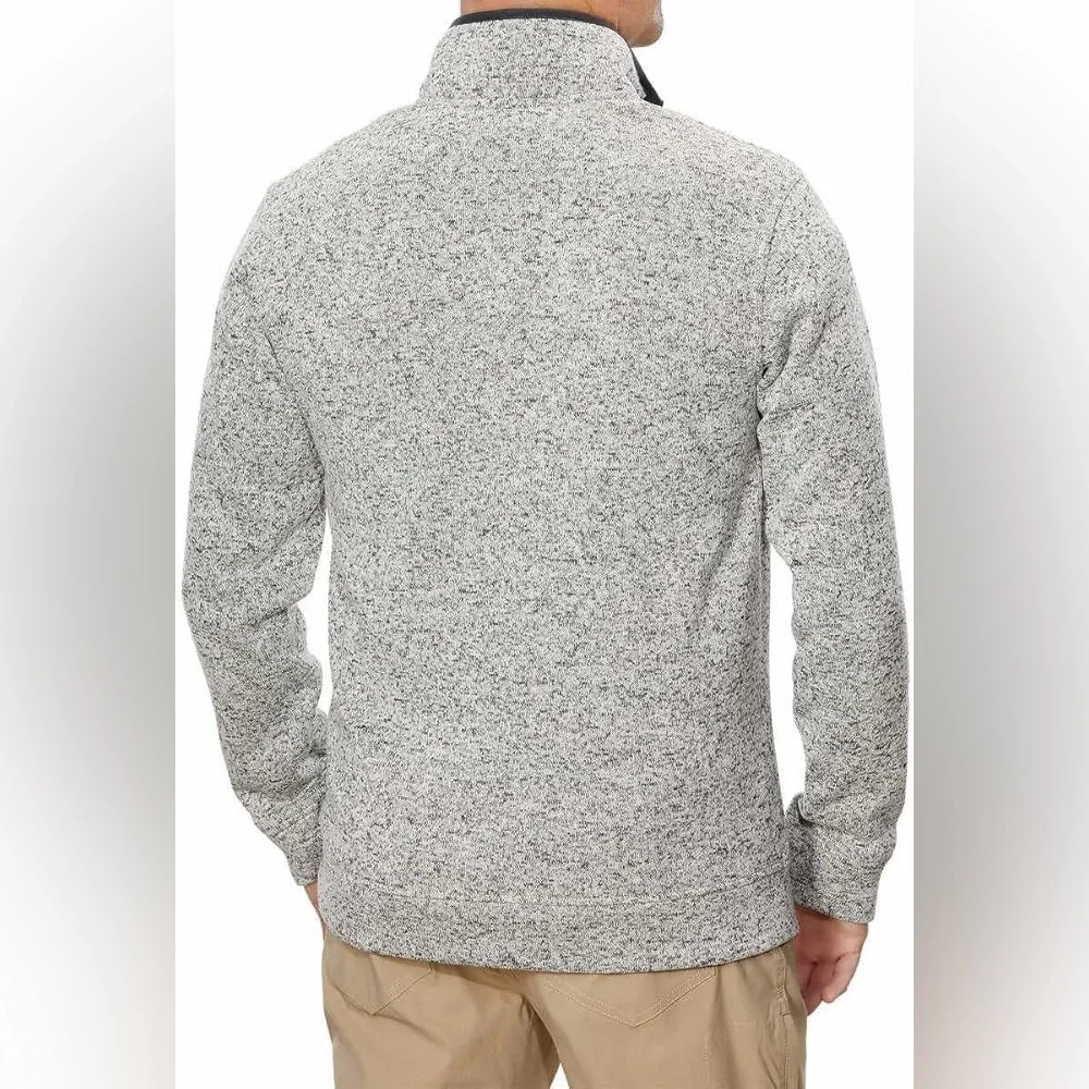 Eddie Bauer Men’s Heavyweight Gray Radiator Fleece Quarter Snap‎ Medium - Picture 2 of 5